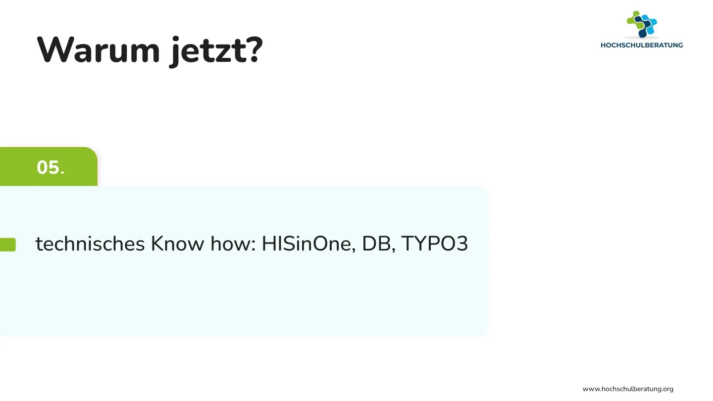 Folie 21: Warum jetzt?