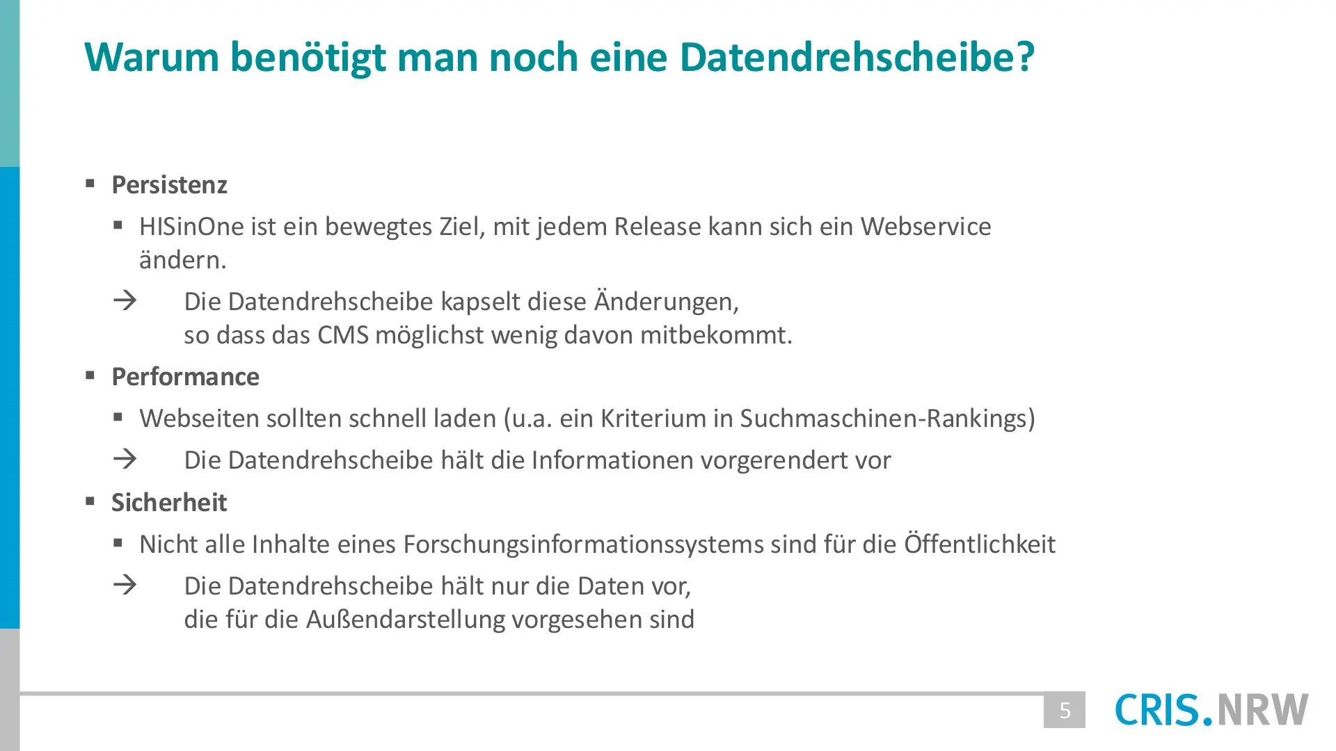 Folie 54: Warum benötigt man noch eine Datendrehscheibe?