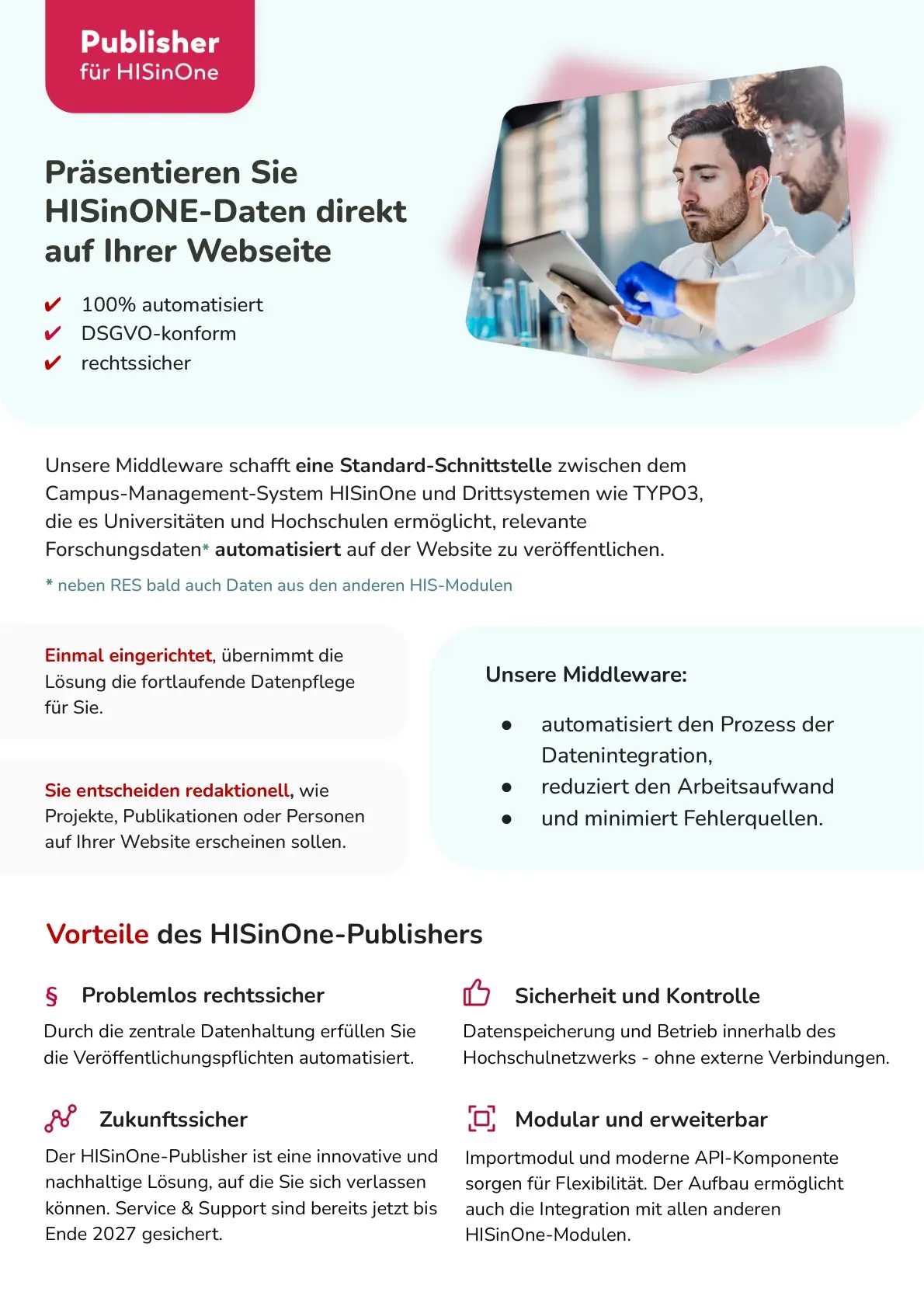 Folie 61: Präsentieren Sie HISinONE-Daten direkt auf Ihrer Webseite