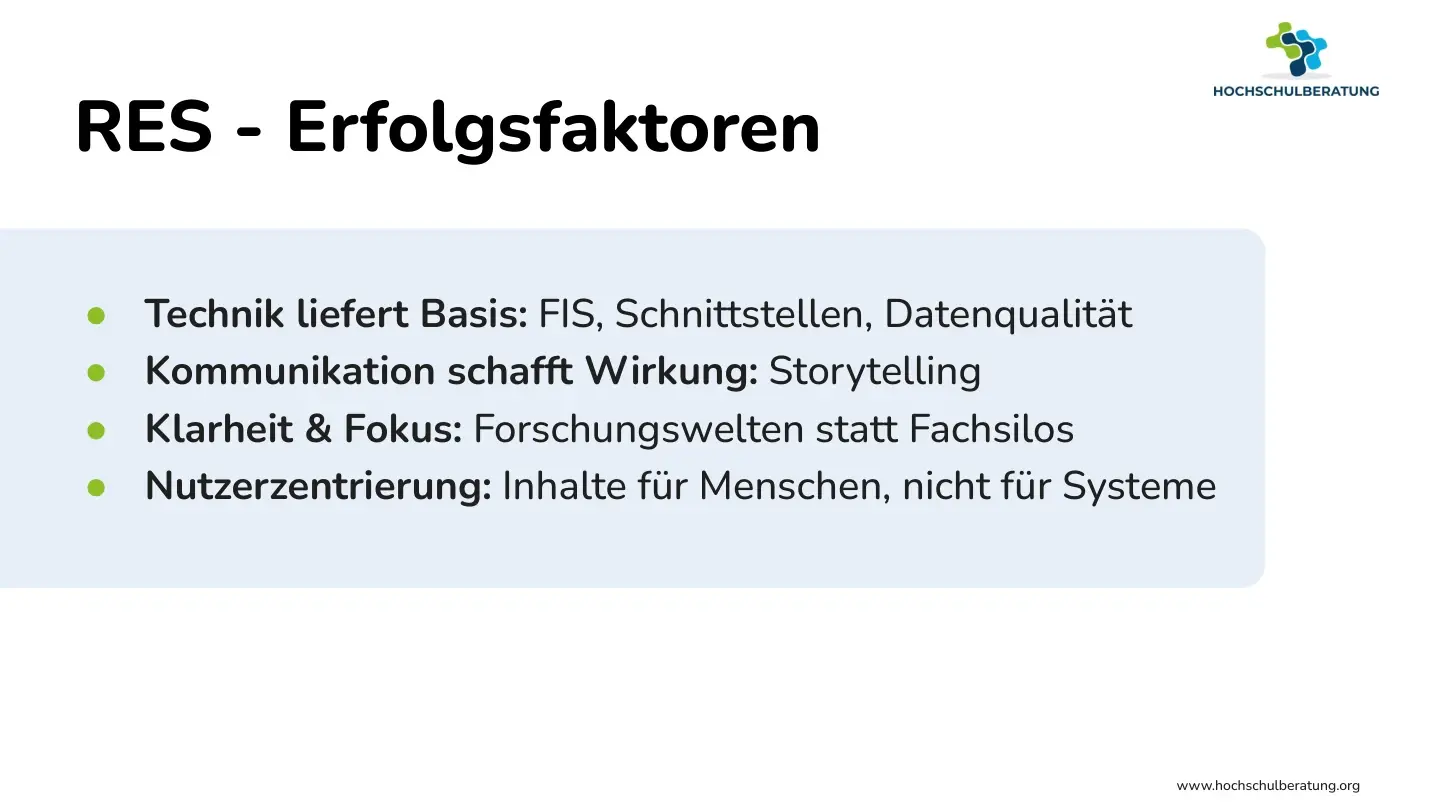 Folie 6: RES - Erfolgsfaktoren
