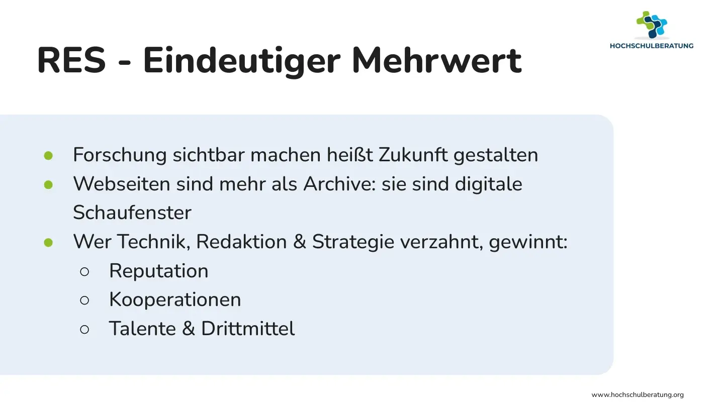 Folie 9: RES - Eindeutiger Mehrwert