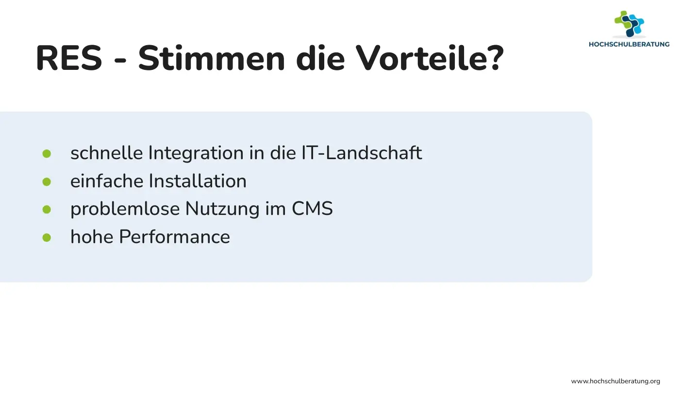 Folie 11: RES - Stimmen die Vorteile?