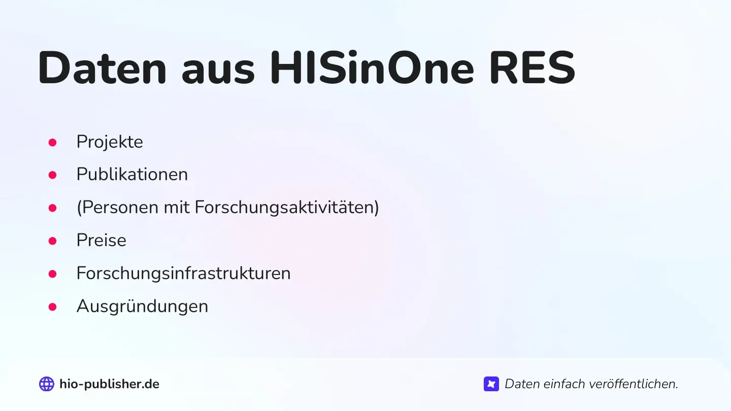 Folie 16: Daten aus HISinOne RES
