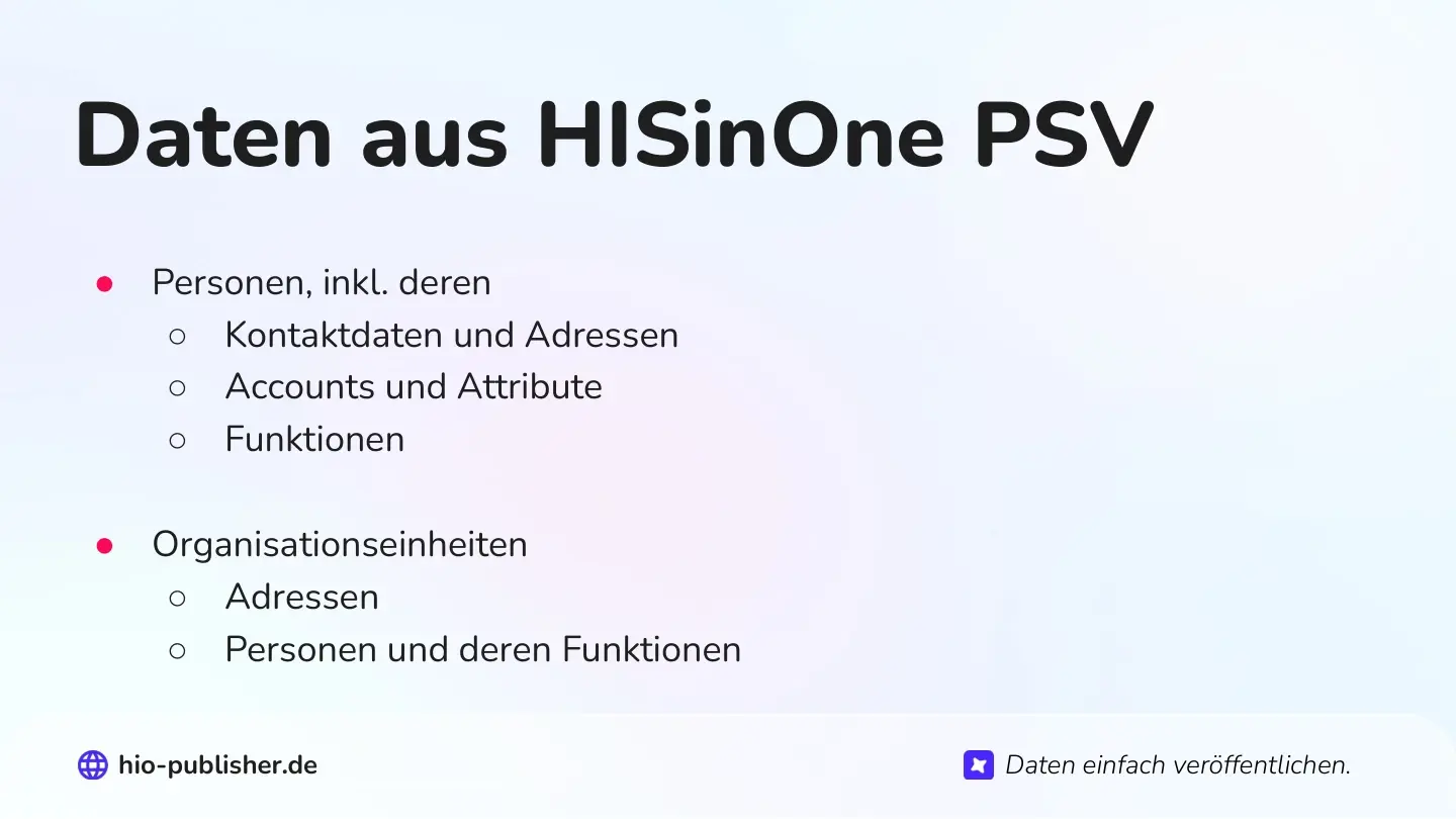 Folie 18: Daten aus HISinOne PSV