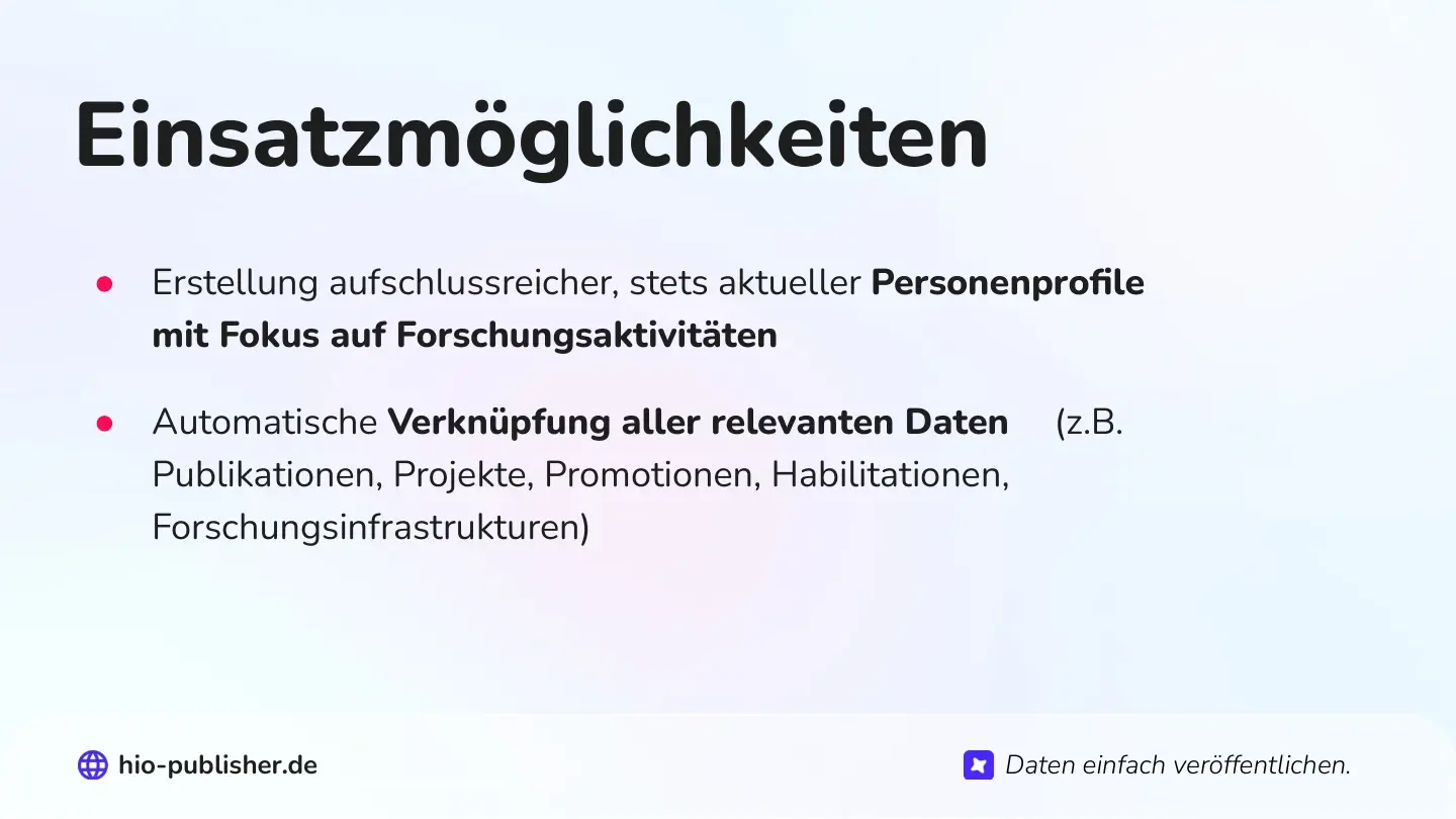 Folie 20: Einsatzmöglichkeiten