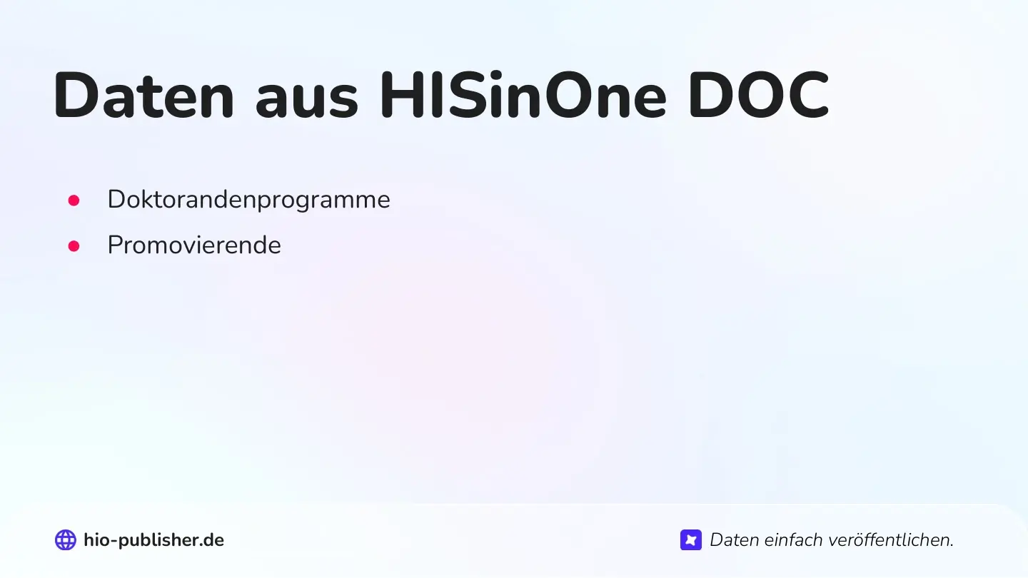 Folie 4: Daten aus HISinOne DOC