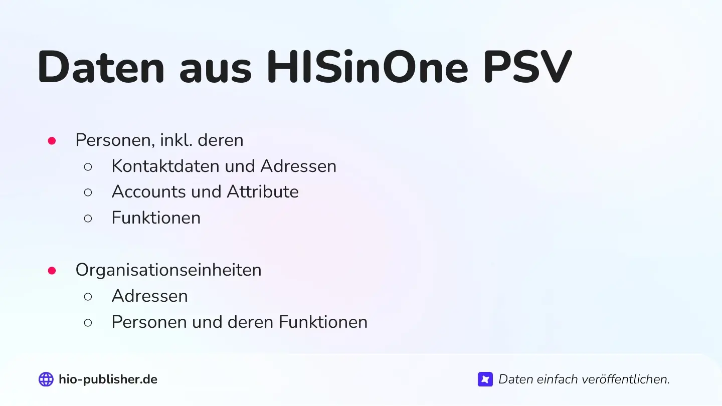 Folie 5: Daten aus HISinOne PSV