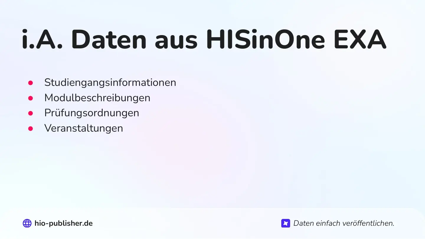 Folie 6: i.A. Daten aus HISinOne EXA