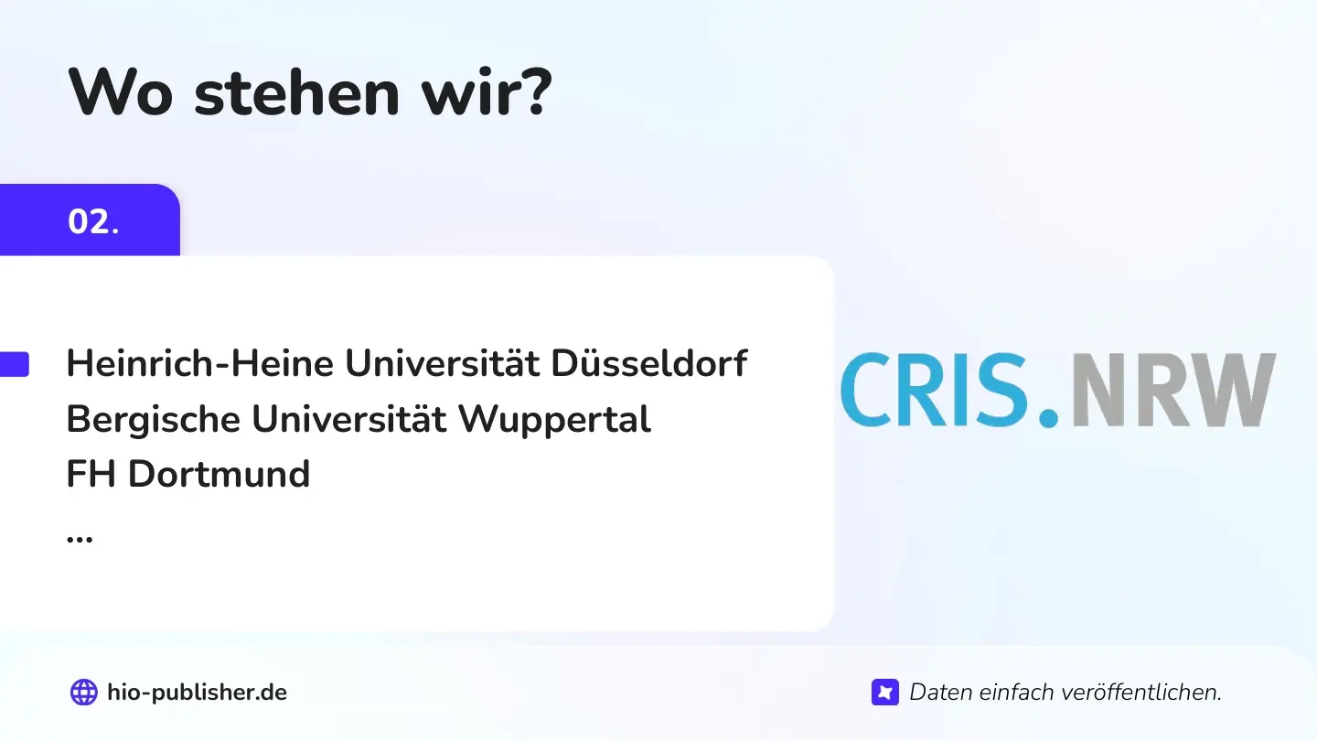 Folie 13: Wo stehen wir?