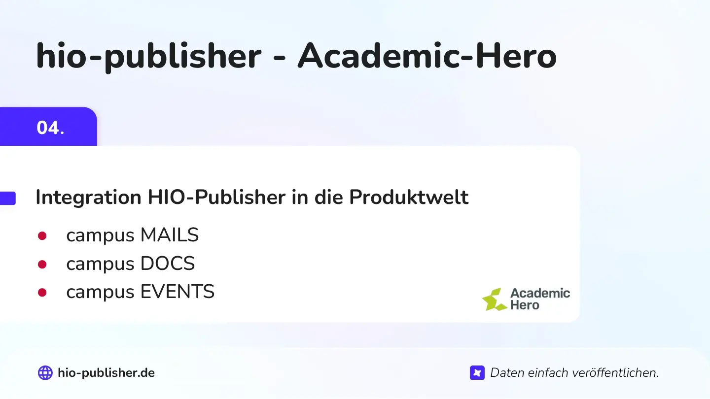 Folie 25: hio-publisher - Academic-Hero