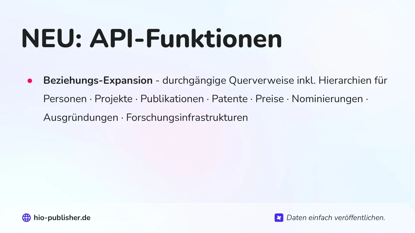 Folie 29: NEU: API-Funktionen