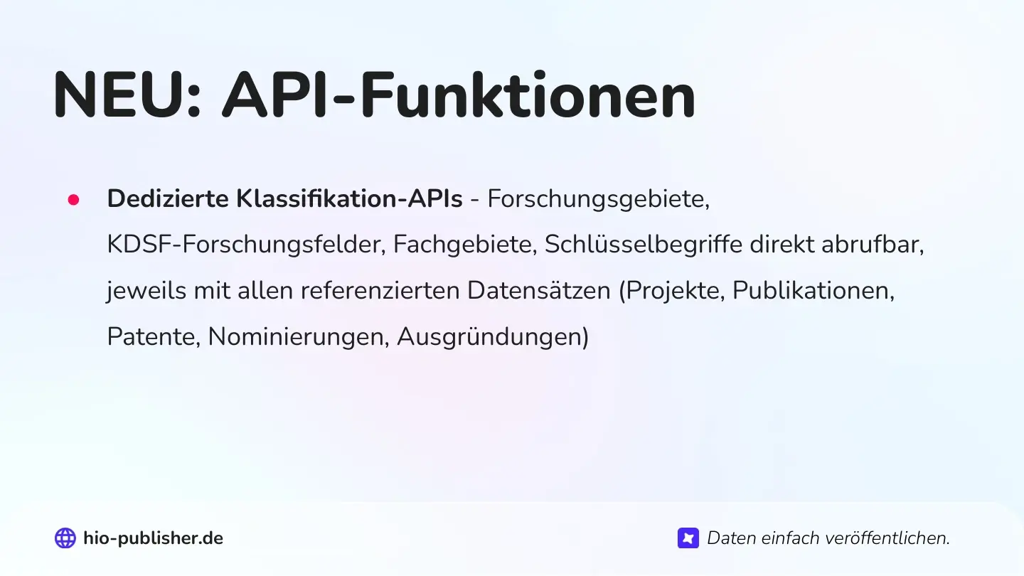 Folie 31: NEU: API-Funktionen