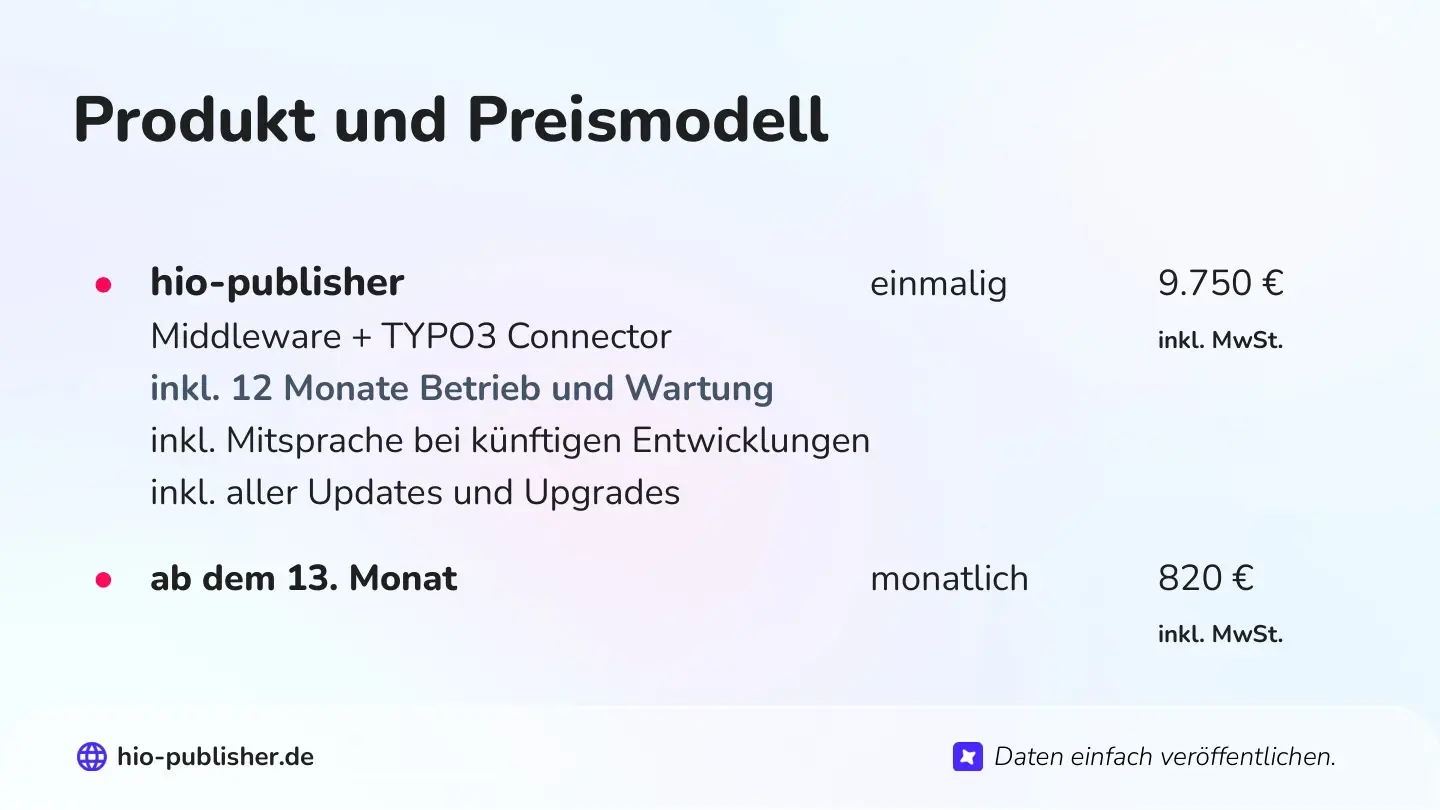 Folie 43: Produkt und Preismodell