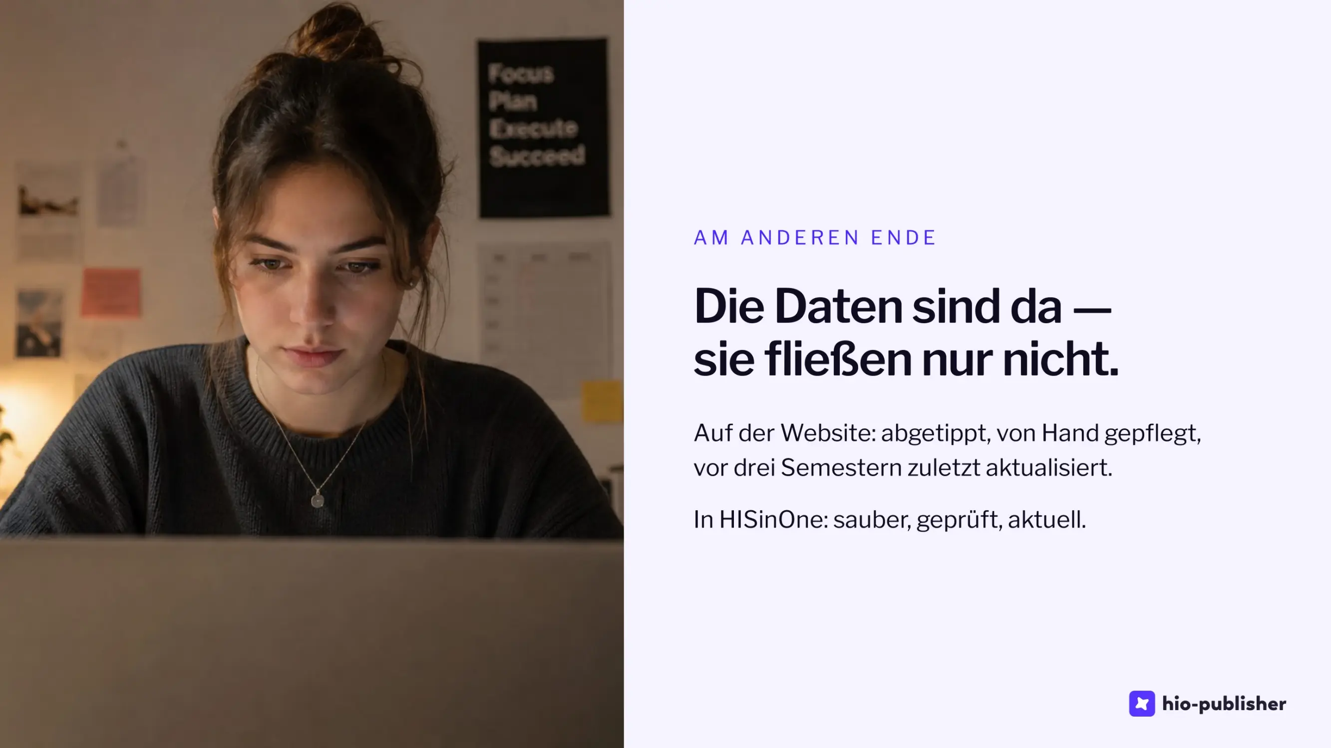 Folie 3: Die Daten sind da — sie fließen nur nicht.