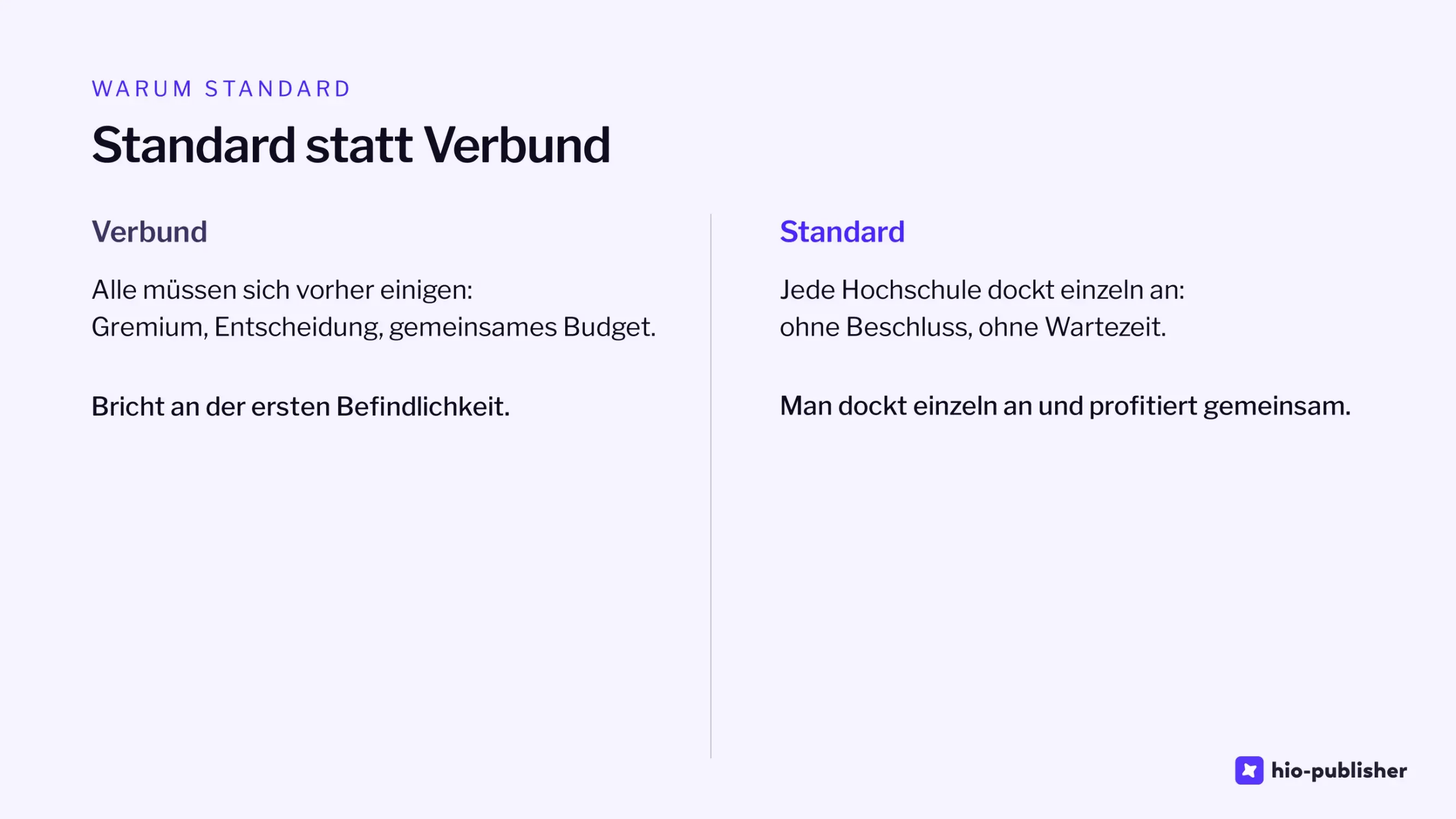 Folie 8: Standard statt Verbund