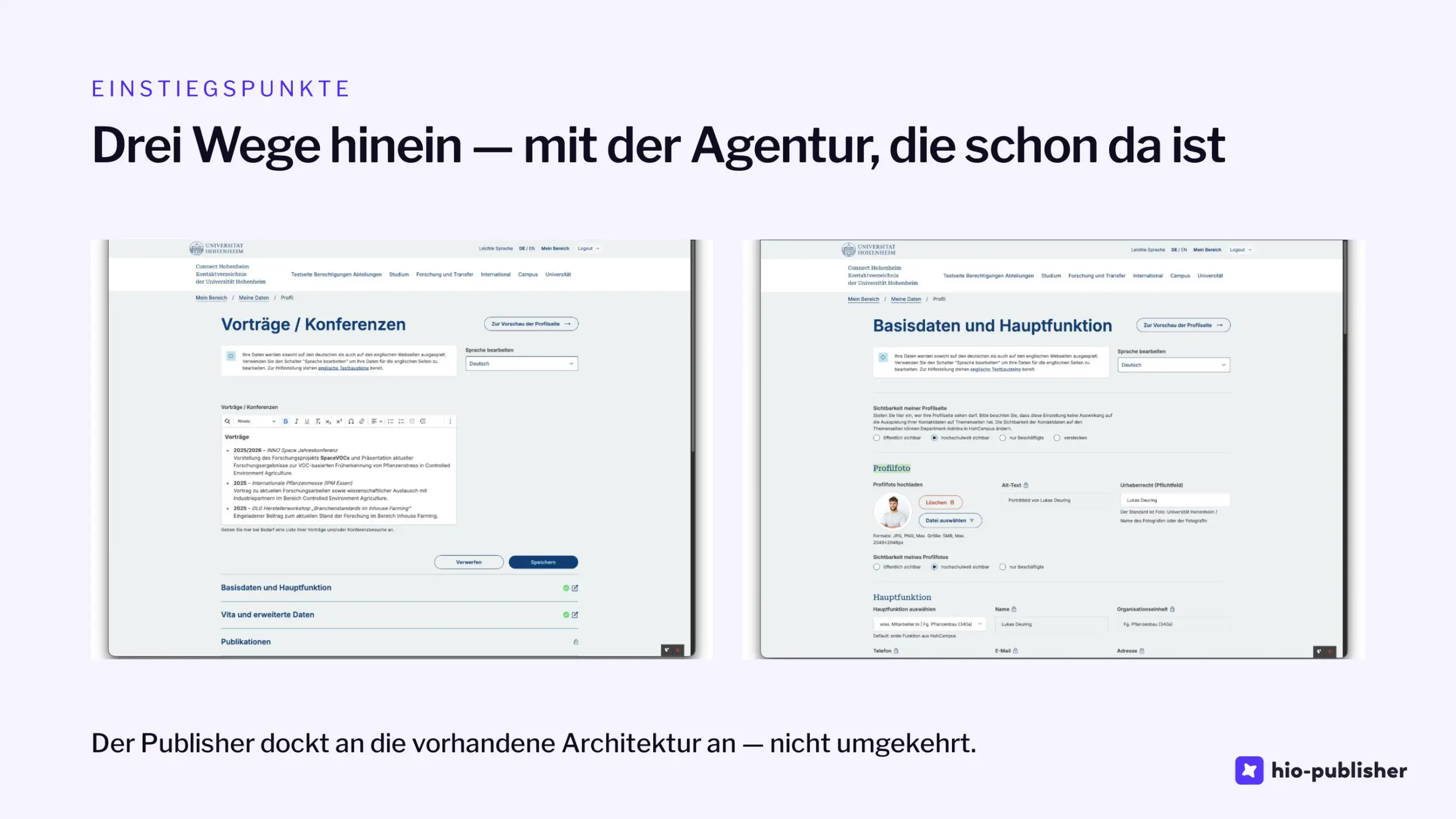 Folie 12: Drei Wege hinein — mit der Agentur, die schon da ist